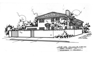 Drawing (series) - Architectural drawing, 1/1488-1490 Malvern Road, Glen Iris, 1987