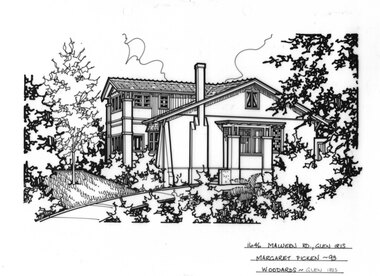 Drawing (series) - Architectural drawing, 1646 Malvern Road, Glen Iris, 1993