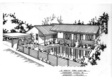 Drawing (series) - Architectural drawing, 10 Martin Crescent, Glen Iris, 1988