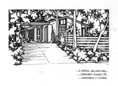 Drawing (series) - Architectural drawing, 7 Martin Road, Glen Iris, 1991