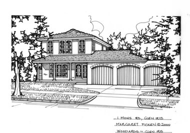 Drawing (series) - Architectural drawing, 1 Mons Street, Glen Iris, 2000