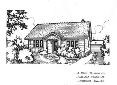 Drawing (series) - Architectural drawing, 3 Mons Street, Glen Iris, 1995