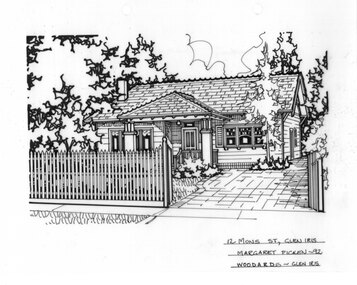 Drawing (series) - Architectural drawing, 12 Mons Street, Glen Iris, 1992