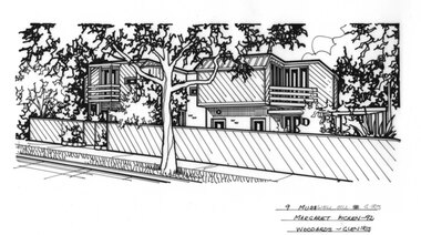 Drawing (series) - Architectural drawing, 9 Muswell Hill, Glen Iris, 1992