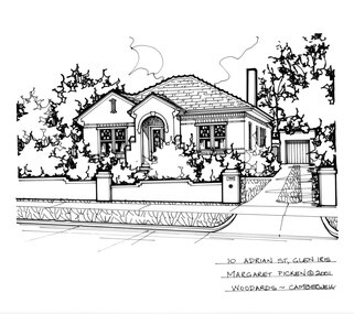 Drawing (series) - Architectural drawing, 10 Adrian Street, Glen Iris, 2001