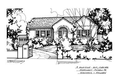 Drawing (series) - Architectural drawing, 9 Allaville Avenue, Glen Iris, 1990