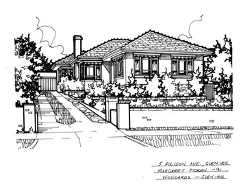 Drawing (series) - Architectural drawing, 5 Allison Avenue, Glen Iris, 1991