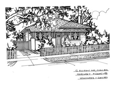 Drawing (series) - Architectural drawing, 12 Allison Avenue, Glen Iris, 1993