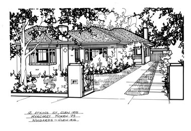 Drawing (series) - Architectural drawing, 12 Atkins Avenue, Glen Iris, 1989