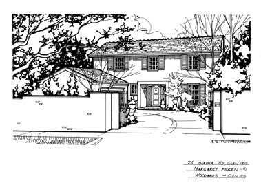 Drawing (series) - Architectural drawing, 25 Barina Road, Glen Iris, 1991