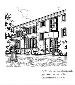 Drawing (series) - Architectural drawing, 3/23 Belmont Avenue North, Glen Iris, 1996