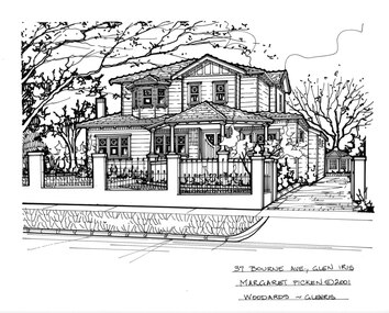 Drawing (series) - Architectural drawing, 37 Bourne Road, Glen Iris, 2001