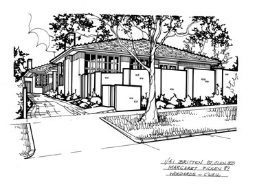 Drawing (series) - Architectural drawing, 1/41 Britten Street, Glen Iris, 1989