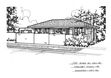 Drawing (series) - Architectural drawing, 1/239 Burke Road, Glen Iris, 1993