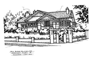 Drawing (series) - Architectural drawing, 354 Burke Road, Glen Iris, 1989