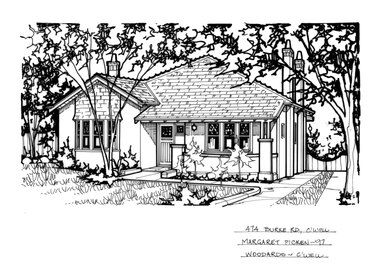 Drawing (series) - Architectural drawing, 474 Burke Road, Camberwell, 1997