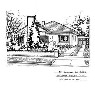 Drawing (series) - Architectural drawing, 35 Denman Avenue, Glen Iris, 1994