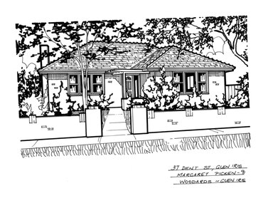 Drawing (series) - Architectural drawing, 37 Dent Street, Glen Iris, 1991