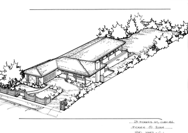 Drawing (series) - Architectural drawing, 23 Dickens Street, Glen Iris, 2004