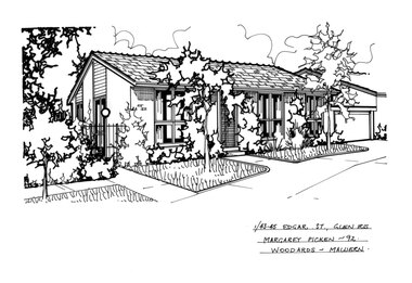 Drawing (series) - Architectural drawing, 1/43-45 Edgar Street, Glen Iris, 1992