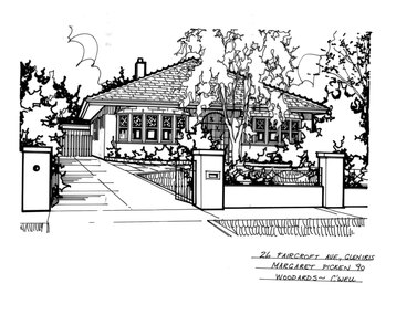 Drawing (series) - Architectural drawing, 26 Faircroft Avenue, Glen Iris, 1990