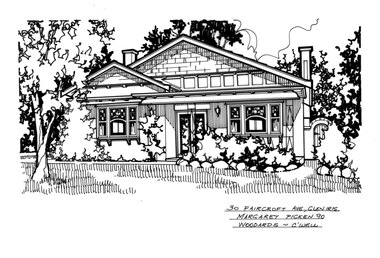 Drawing (series) - Architectural drawing, 30 Faircroft Avenue, Glen Iris, 1990