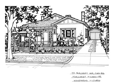 Drawing (series) - Architectural drawing, 33 Faircroft Avenue, Glen Iris, 1999