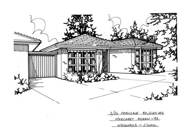 Drawing (series) - Architectural drawing, 2/26 Ferndale Road, Glen Iris, 1993