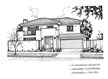 Drawing (series) - Architectural drawing, 1A Flowerdale Road, Glen Iris, 2000