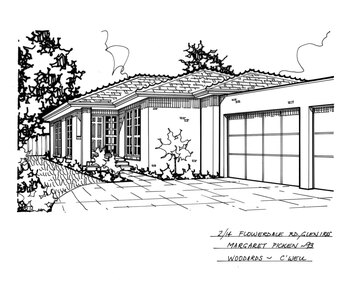 Drawing (series) - Architectural drawing, 2/14 Flowerdale Road, Glen Iris, 1993