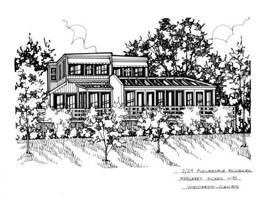 Drawing (series) - Architectural drawing, 2/29 Flowerdale Road, Glen Iris, 1995