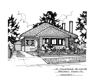 Drawing (series) - Architectural drawing, 13 Flowerdale Road, Glen Iris, 1991