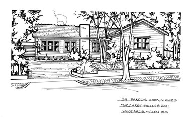Drawing (series) - Architectural drawing, 24 Francis Crescent, Glen Iris, 2001