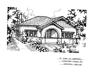 Drawing (series) - Architectural drawing, 15 Ward Street, Ashburton, 1992
