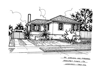 Drawing (series) - Architectural drawing, 44 Warner Avenue, Ashburton, 1994