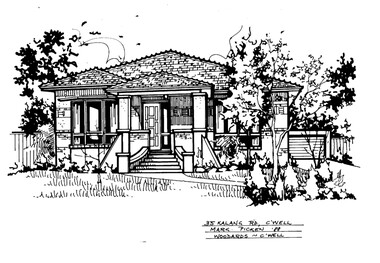Drawing (series) - Architectural drawing, 35 Kalang Road, Camberwell, 1988
