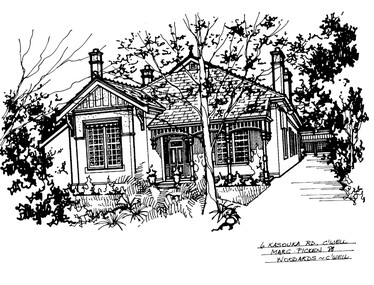 Drawing (series) - Architectural drawing, 6 Kasouka Road, Camberwell, 1988