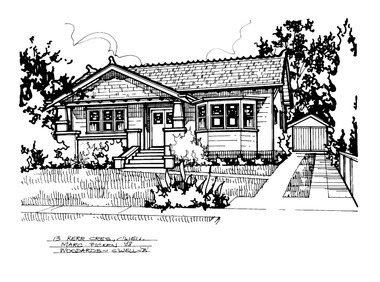 Drawing (series) - Architectural drawing, 13 Kerr Crescent, Camberwell, 1988