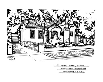 Drawing (series) - Architectural drawing, 19 Kerr Crescent, Camberwell, 1993