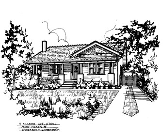 Drawing (series) - Architectural drawing, 11 Killarra Avenue, Camberwell, 1988