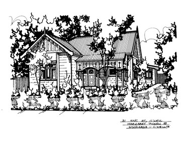 Drawing (series) - Architectural drawing, 31 King Street, Camberwell, 1988