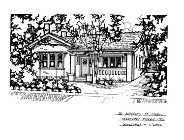Drawing (series) - Architectural drawing, 26 Kingsley Street, Camberwell, 1992