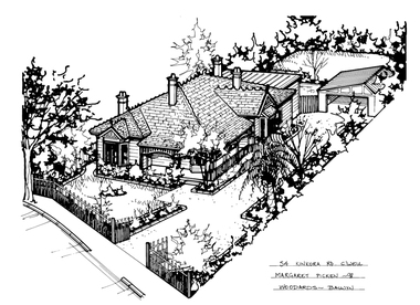 Drawing (series) - Architectural drawing, 54 Kinkora Road, Camberwell, 1998