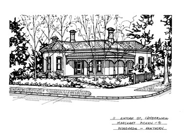 Drawing (series) - Architectural drawing, 11 Kintore Street, Camberwell, 1991
