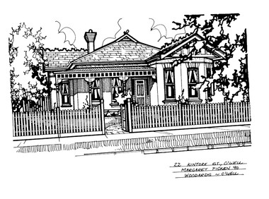 Drawing (series) - Architectural drawing, 22 Kintore Street, Camberwell, 1990