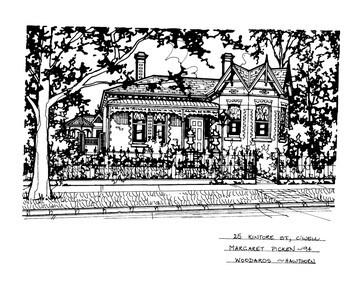 Drawing (series) - Architectural drawing, 25 Kintore Street, Camberwell, 1994