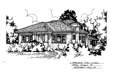 Drawing (series) - Architectural drawing, 1 Kirkwood Drive, Camberwell, 1988