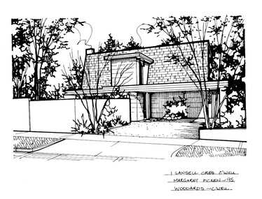 Drawing (series) - Architectural drawing, 1 Lansell Crescent, Camberwell, 1995