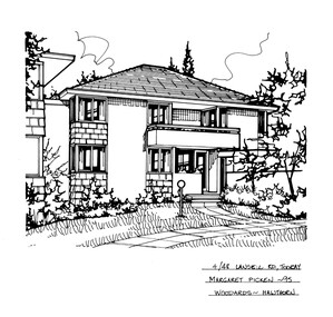 Drawing (series) - Architectural drawing, 4/48 Lansell Crescent, Camberwell, 1995