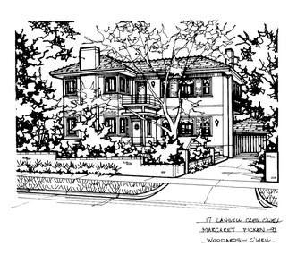 Drawing (series) - Architectural drawing, 17 Lansell Crescent, Camberwell, 1997